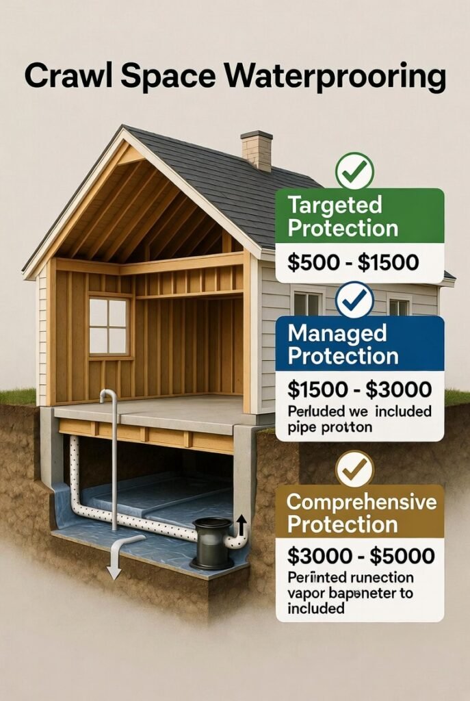 crawl space waterproofing cost