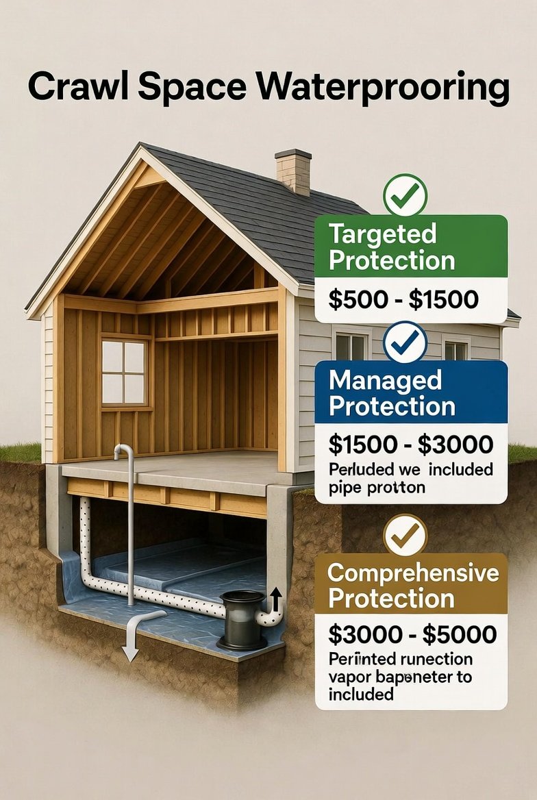 crawl space waterproofing cost