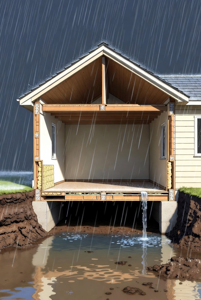 crawl space water after storm