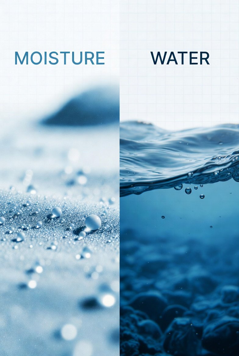 crawl space moisture vs standing water